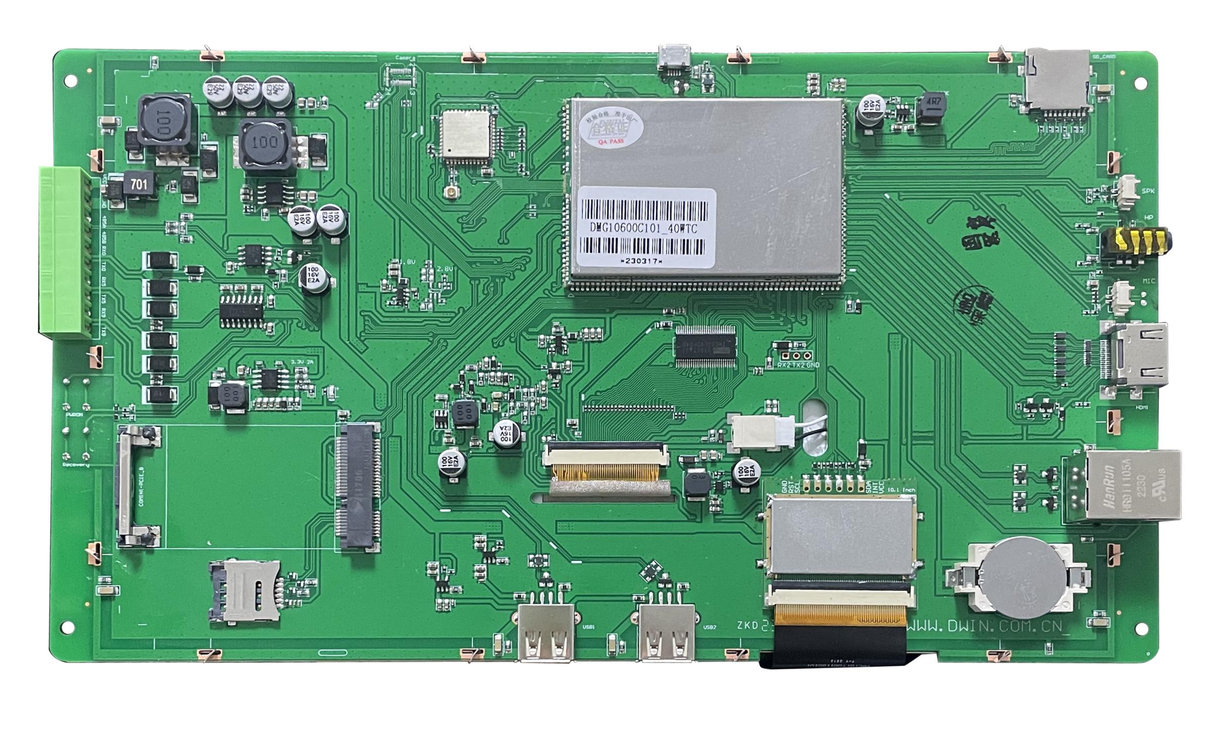 DMT10600T070_39W DWIN 7" Linux IPS ЖК-дисплей 1024*600 CTP/RTP в корпусе промышленного класса