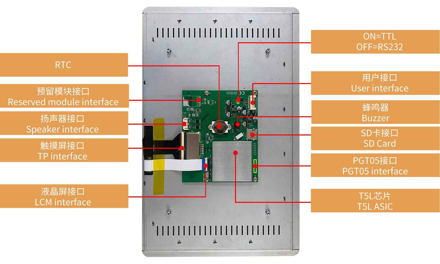 DMG19108C140_03W DWIN T5L2 UART HMI 14.0" IPS ЖК-дисплей коммерческого класса