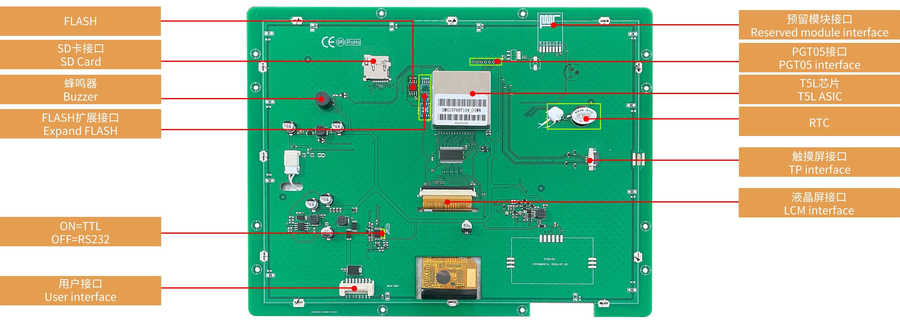 DMG10768T104_09W DWIN T5L2 UART 10.4" IPS ЖК-дисплей промышленного класса