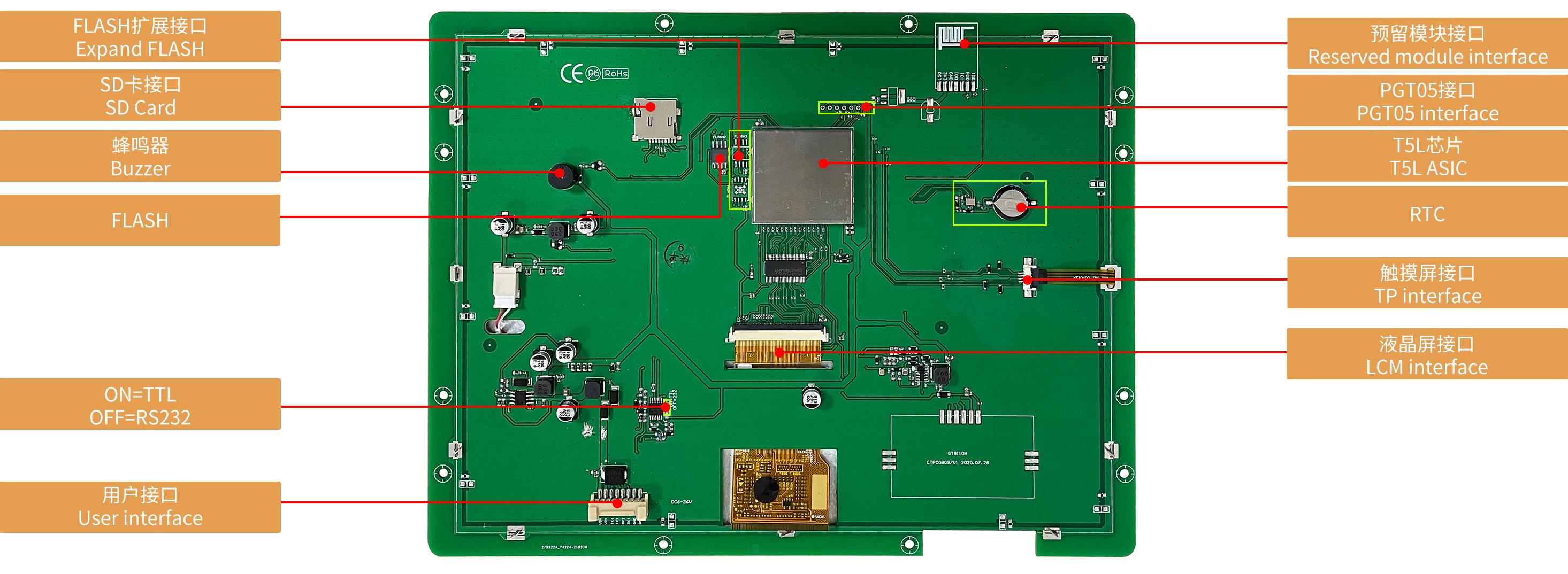 DMG10768T104_09W DWIN T5L2 UART 10.4" IPS ЖК-дисплей промышленного класса