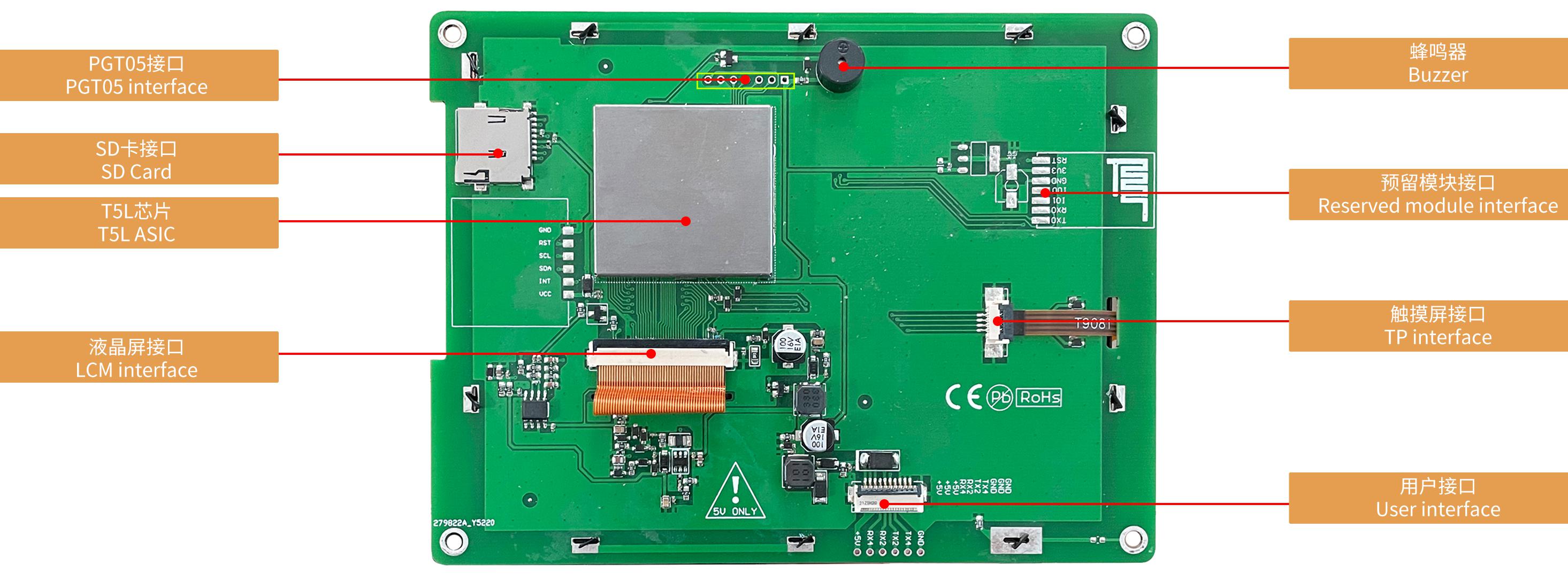 DMG64480C056_03W DWIN T5L1 UART HMI 5.6" TN ЖК-дисплей коммерческого класса