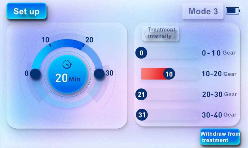 Схема терапевтического электростимулятора средней частоты на основе чипа T5L0 - пример User Interface