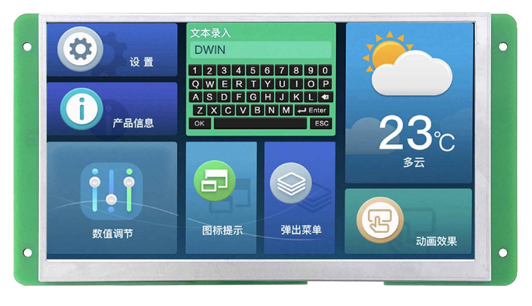 DMG80480K070_03W DWIN T5L1 UART HMI 7" TN ЖК-дисплей медицинского класса