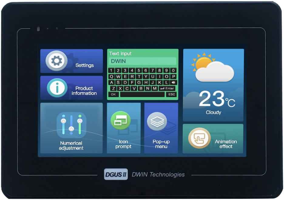 DMG80480T070_15W DWIN T5L1 UART HMI 7" TN ЖК-дисплей в корпусе промышленного класса