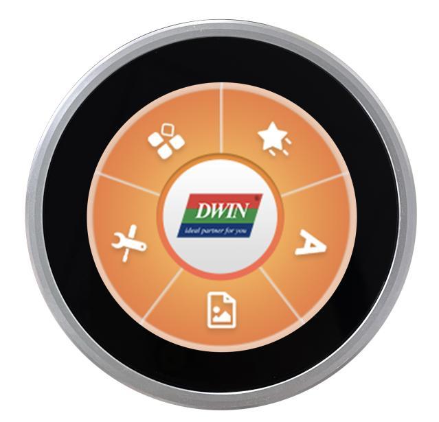 DMG48480C021_13WTC DWIN T5L0-Q88 UART HMI круглый поворотный 2.1" IPS ЖК-дисплей коммерческого класса с сенсорной ёмкостной панелью