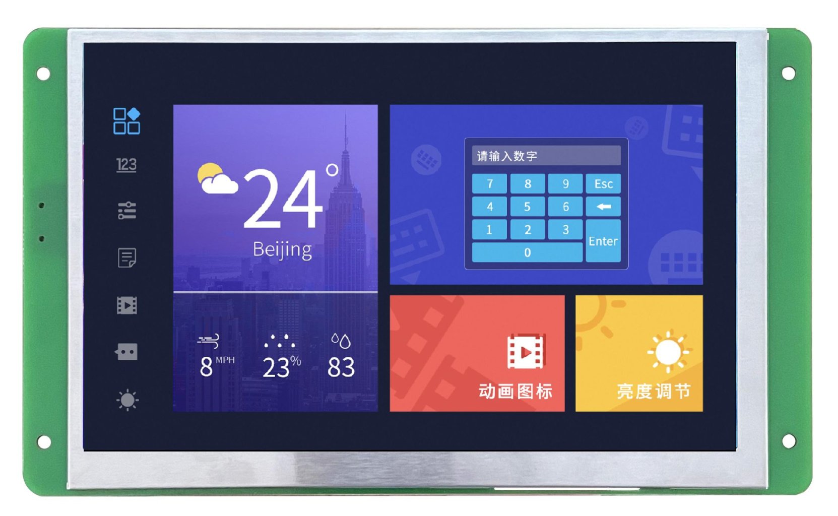 DMG12800K070_03W DWIN T5L1 UART HMI 7" IPS ЖК-дисплей медицинского класса