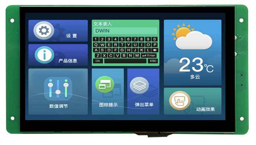 EKT070A DWIN T5L0 UART HMI 7" TN ЖК-дисплей с оценочной платой разработки
