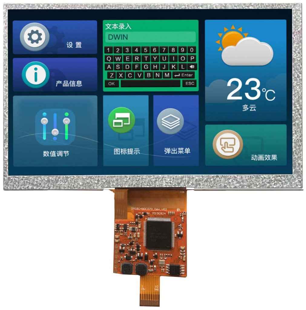DMG80480C070_06W DWIN T5L1 UART HMI 7" TN ЖК-дисплей коммерческого класса