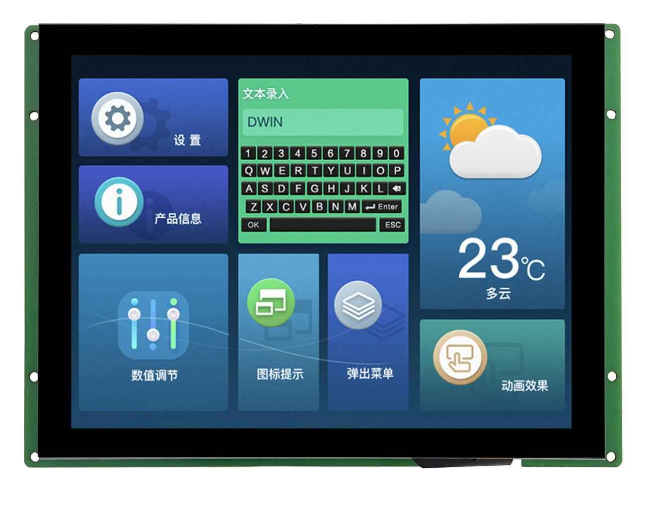 DMG80600T080_09W DWIN T5L1 UART HMI 8" TN ЖК-дисплей промышленного класса