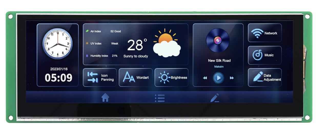 DMG12400C074_03W DWIN T5L2 UART HMI 7.4" IPS ЖК-дисплей коммерческого класса