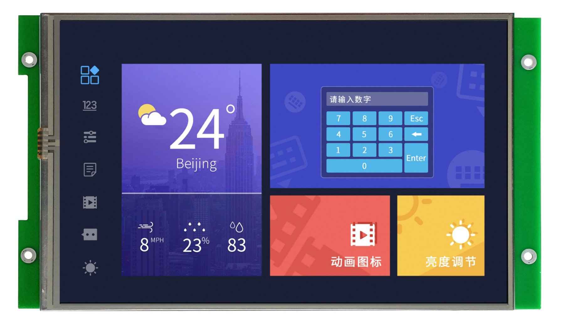DMG12800T080_01W DWIN T5L2 UART HMI 8" IPS ЖК-дисплей промышленного класса