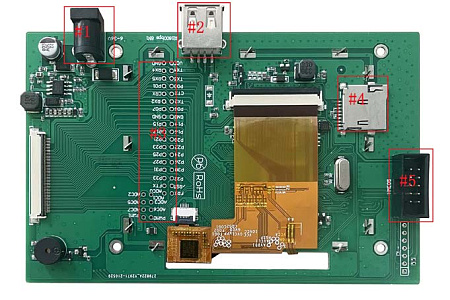 EKT035A DWIN T5L0 UART HMI 3.5" IPS ЖК-дисплей с оценочной платой разработки
