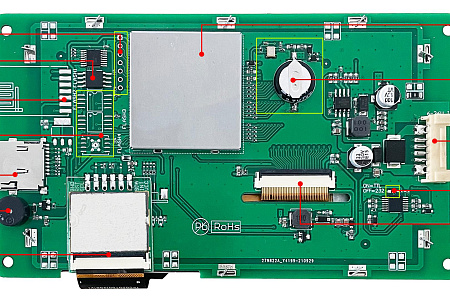 DMG80480T050_02W DWIN T5L0 UART HMI 5" IPS ЖК-дисплей промышленного класса