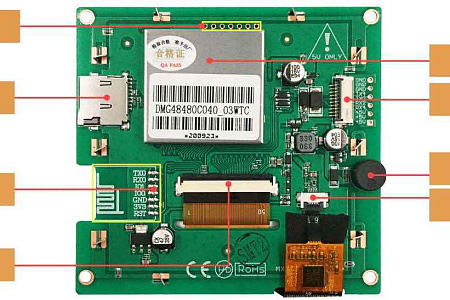DMG48480C040_03W DWIN T5L1 UART HMI 4" IPS ЖК-дисплей коммерческого класса
