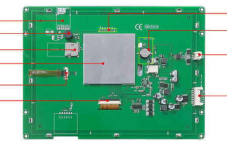 DMG10768K080_03W DWIN T5L2 UART HMI 8" IPS ЖК-дисплей медицинского класса