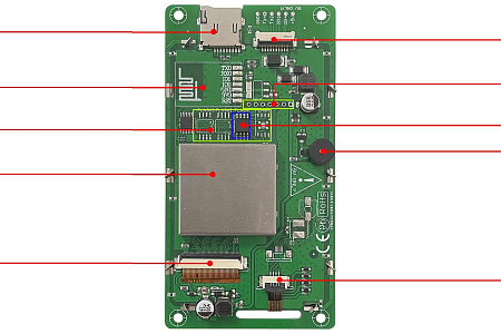 DMG80480C040_03W DWIN T5L1 UART HMI 4" IPS ЖК-дисплей коммерческого класса