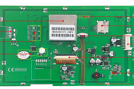 DMG80480T070_09W T5L UART HMI 7" TN ЖК-дисплей промышленного класса