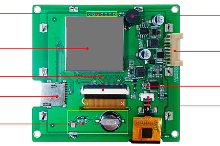 DMG48480T040_01W DWIN T5L0 UART HMI 4" IPS ЖК-дисплей промышленного класса