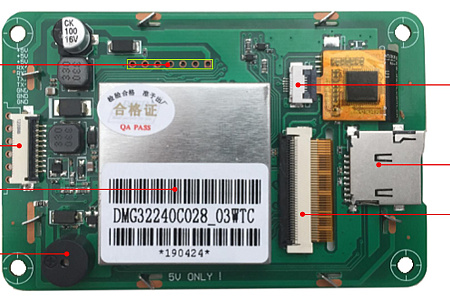 DMG32240C028_03W DWIN T5L1 UART HMI 2.8" TN ЖК-дисплей коммерческого класса