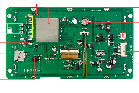 DMG10600K070_03W DWIN T5L2 UART HMI 7" IPS ЖК-дисплей медицинского класса