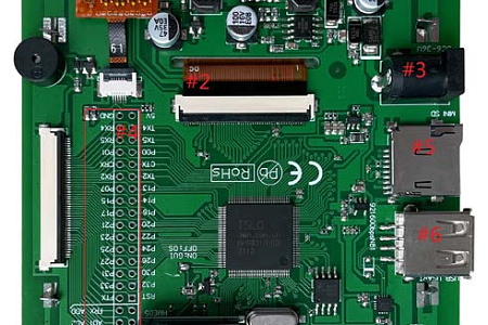 EKT040A DWIN T5L UART HMI 4" IPS ЖК-дисплей с оценочной платой разработки
