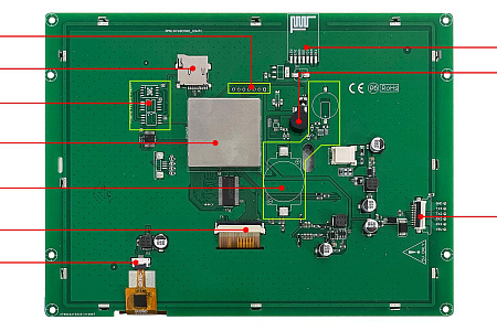 ﻿DMG10768C080_03W DWIN T5L2 UART HMI 8" IPS ЖК-дисплей коммерческого класса