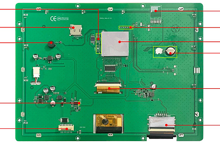 DMG10768T104_09W DWIN T5L2 UART 10.4" IPS ЖК-дисплей промышленного класса