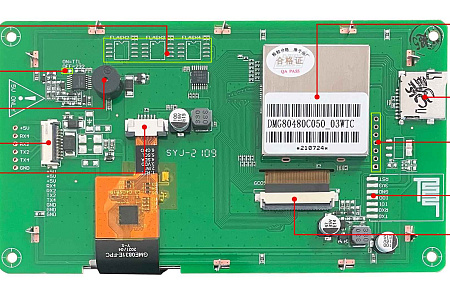 DMG80480C050_03W DWIN T5L1 UART HMI 5" TN ЖК-модуль коммерческого класса