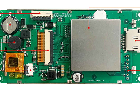 DMG80480K035_03W DWIN T5L1 UART HMI 3.5" IPS ЖК-дисплей медицинского класса