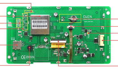 DMG10600T070_09W DWIN T5L2 UART HMI 7" IPS ЖК-дисплей промышленного класса