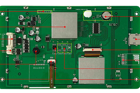 DMG12800K070_03W DWIN T5L1 UART HMI 7" IPS ЖК-дисплей медицинского класса