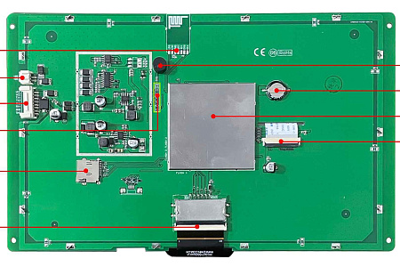 DMG12800K101_03W T5L2 UART HMI 10.1" IPS ЖК-дисплей медицинского класса