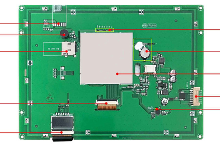 DMG10768T080_01W T5L2 UART HMI 8" IPS-TFT ЖК-дисплей промышленного класса
