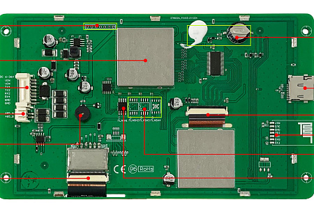 DMG12800K070_03W DWIN T5L1 UART HMI 7" IPS ЖК-дисплей медицинского класса