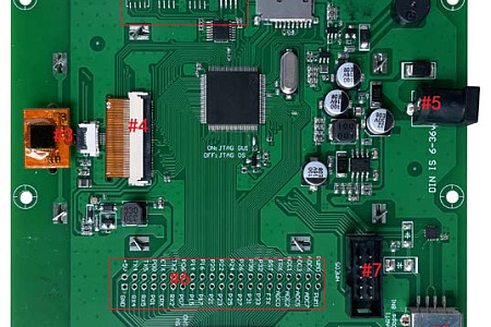 EKT035B DWIN T5L0 UART HMI 3.5" IPS-TFT ЖК-дисплей с функциональной оценочной платой разработки