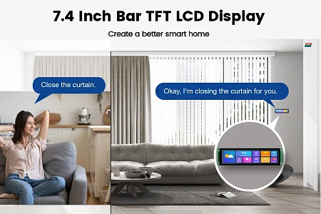 DMG12400C074_03W DWIN T5L2 UART HMI 7.4" IPS ЖК-дисплей коммерческого класса