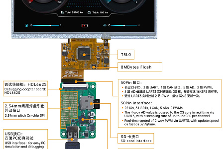 DMG80480F070_01W DWIN T5L0 UART HMI 7" ультратонкий TN ЖК-дисплей