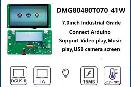 DMG80480T070_41W DWIN T5L HMI 7" TN TFT цифровой видеоэкран промышленного класса