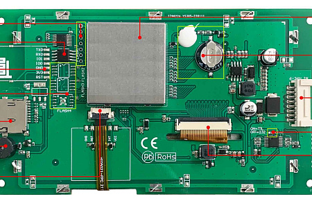 DMG80480T050_09W DWIN T5L0 UART HMI 5" IPS ЖК-дисплей промышленного класса
