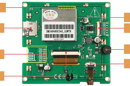 DMG48480C040_03W DWIN T5L1 UART HMI 4" IPS ЖК-дисплей коммерческого класса