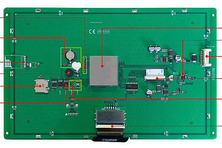 DMG12800T101_01W T5L2 UART HMI 10.1" IPS ЖК-дисплей промышленного класса