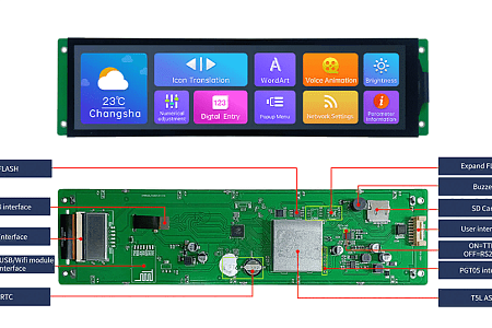 DMG19480T088_01W DWIN T5L2 UART HMI 8.88" IPS ЖК-дисплей промышленного класса