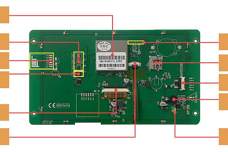 DMG10600C070_03W DWIN T5L2 UART HMI 7" IPS ЖК-дисплей коммерческого класса
