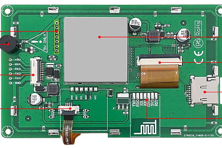 DMG48270C043_03W DWIN T5L1 UART HMI 4.3" TN ЖК-дисплей коммерческого класса