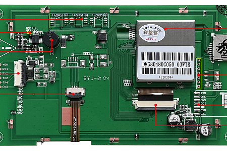 DMG80480C050_03W DWIN T5L1 UART HMI 5" TN ЖК-модуль коммерческого класса