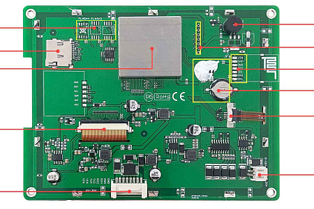 DMG64480K056_03W DWIN T5L1 UART HMI 5.6" TN ЖК-дисплей медицинского класса